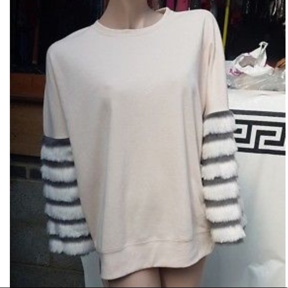 Zara | Sweaters | Zara Fur Sleeves 